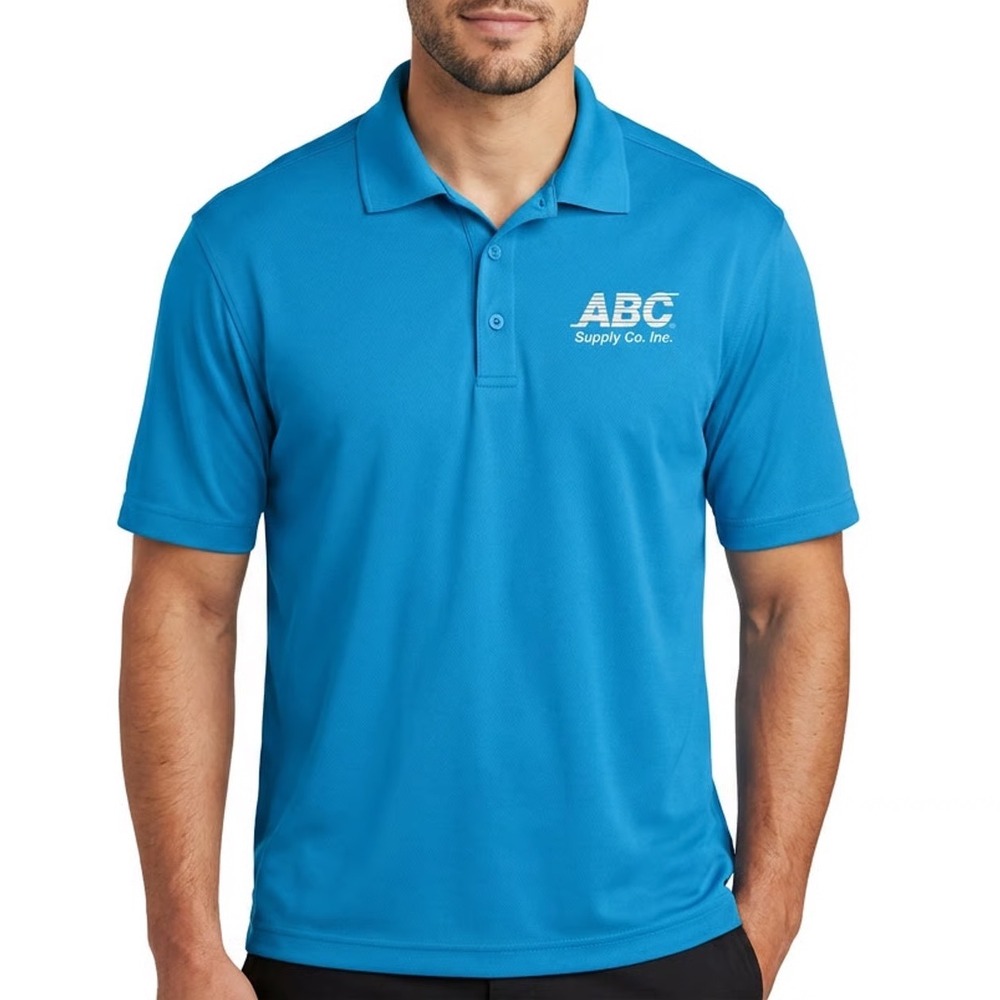 Vansport Polo Shirt Mens 2X Blue ABC Supply Co Short Sleeve Golf Tennis Pullover